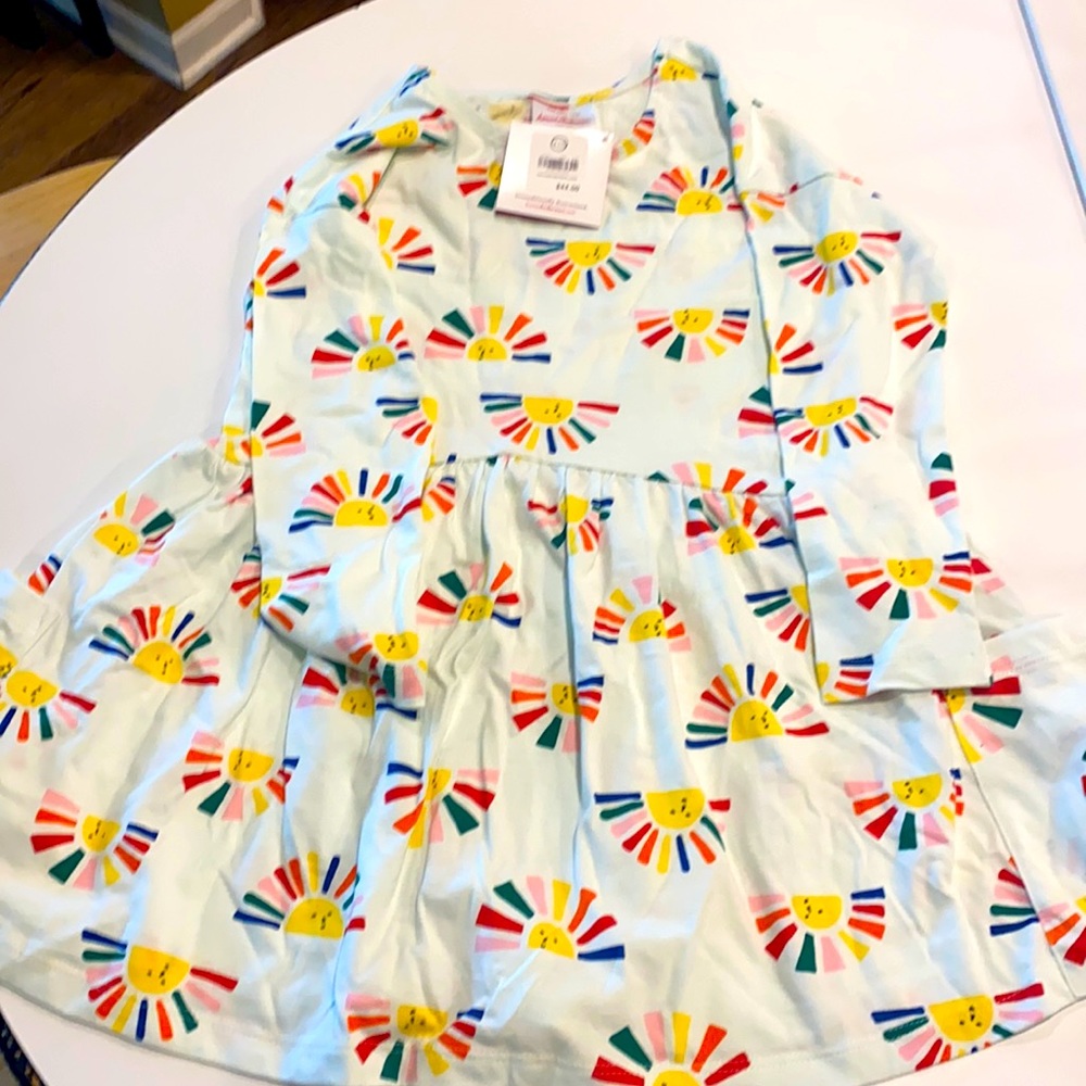 NWT Hanna Andersson Sunshine Rainbow Dress 110 US5